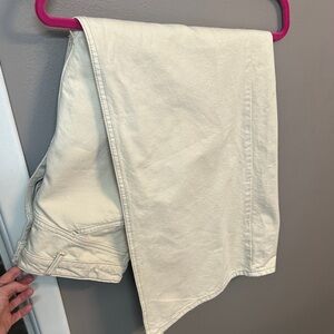 Free People Cream denim skirt